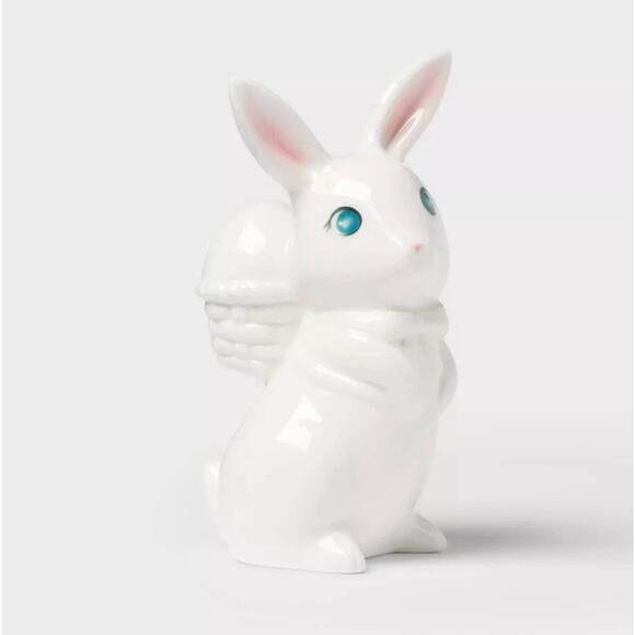 Target Spritz Ceramic Bunny with Backpack Easter Animal Figurine New - Picture 1 of 2